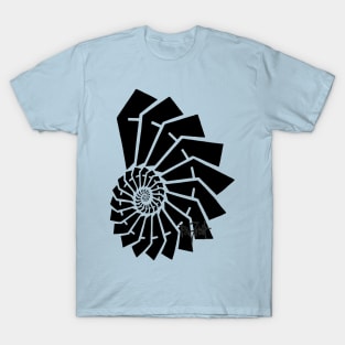 Geometric Nautilus Spiral Swirl T-Shirt